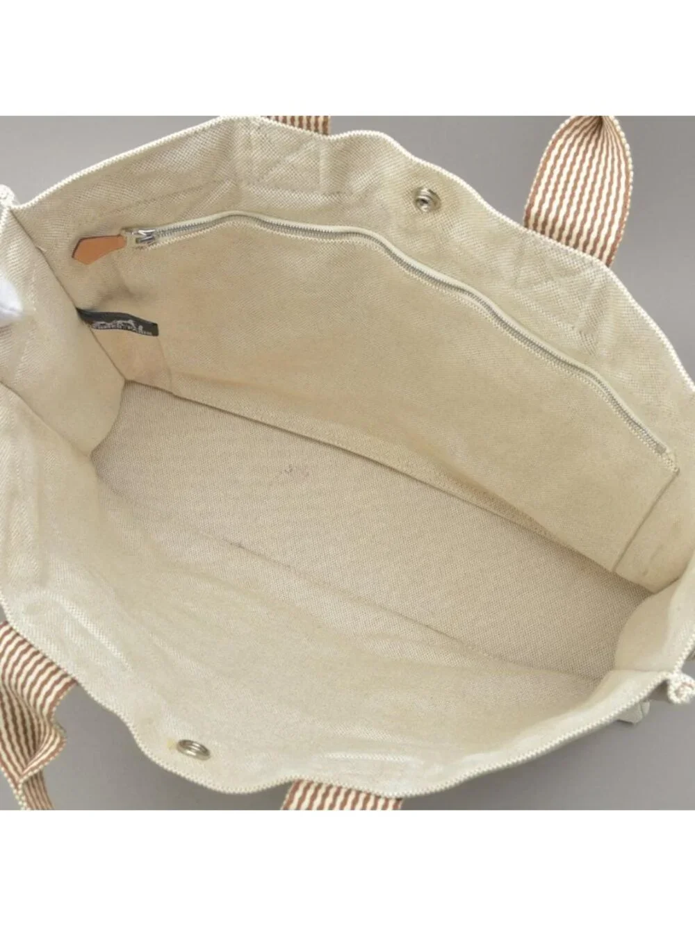 Hermes New Fourre Tout MM Tote Canvas Beige Brown